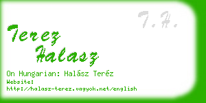 terez halasz business card