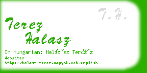 terez halasz business card